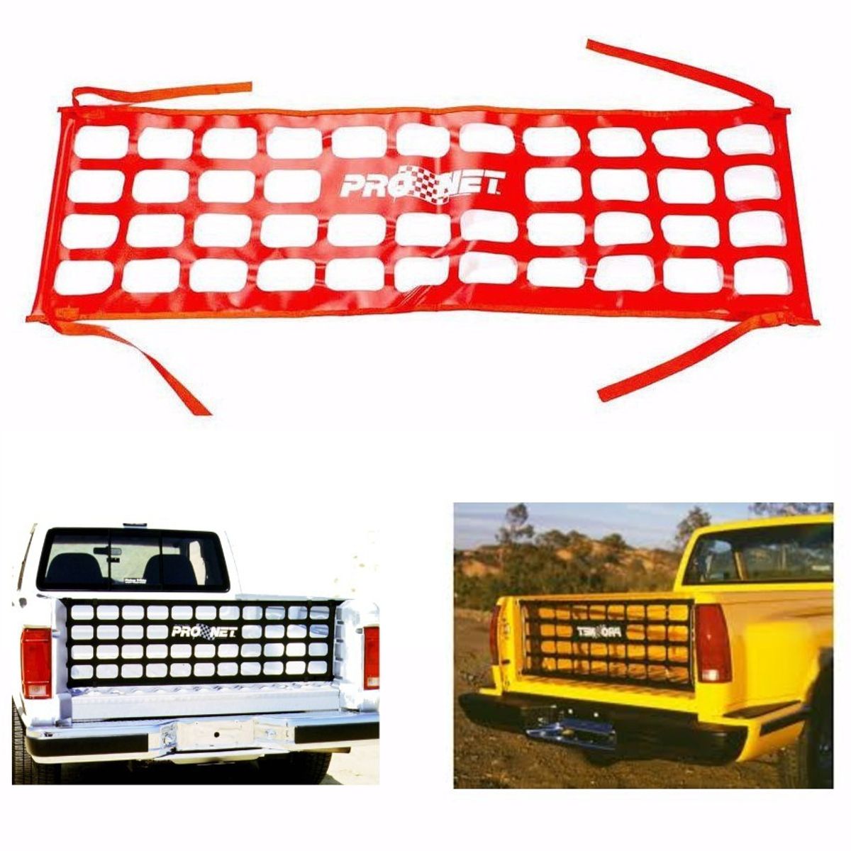 GENERICO - Malla Red Pick Up ROJO Deportiva Camionetas Universal Karvas