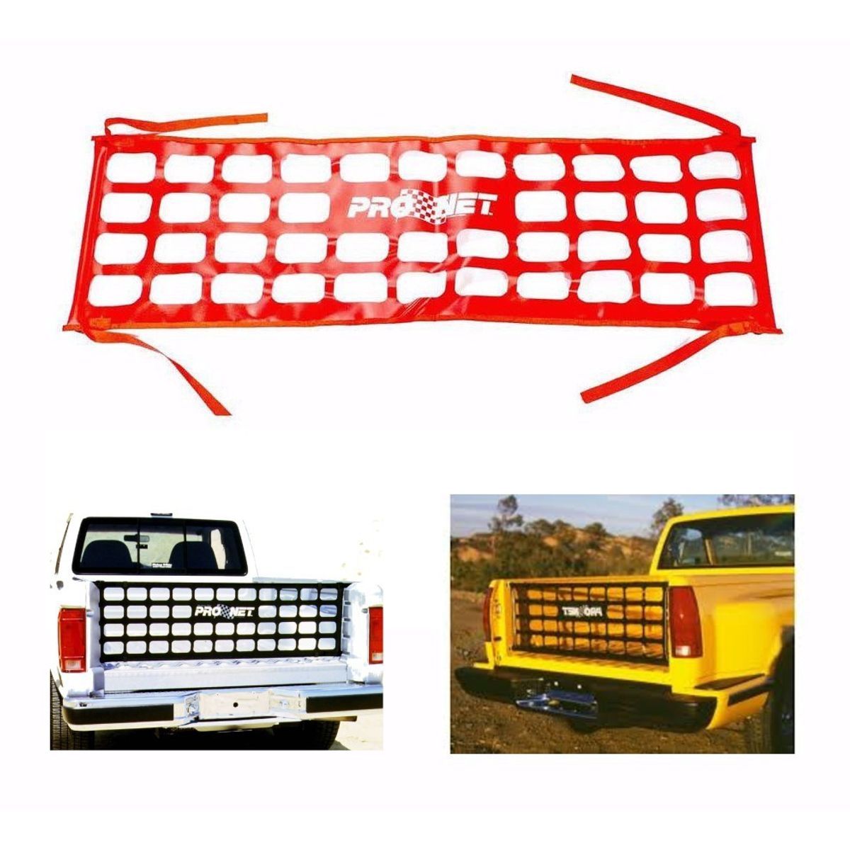 GENERICO - Malla Red Pick Up ROJO Deportiva Camionetas Universal Karvas
