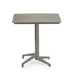 ROCA NEGRA - Mesa Cuadrada 80x80cm plegable de polipropileno reforzado con fibra de vidrio