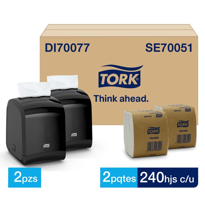 TORK - Dispensador Servilletas de Papel Tork Xpressnap Fit 2 uni - Carga Gratis