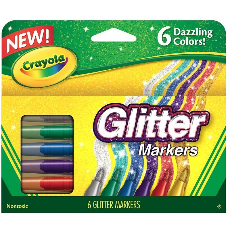CRAYOLA - MARCADORES GLITTER CRAYOLA X6 COLORES