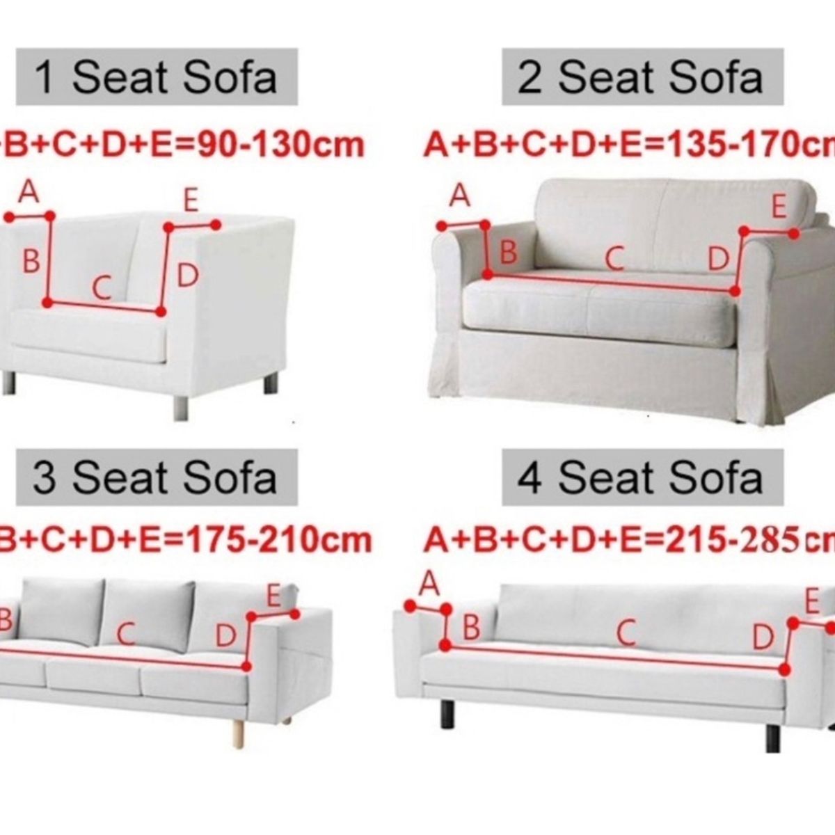 HOMER DESIGN - Funda Protectora Para Sofá De 4 Cuerpos Tela Gruesa Premium