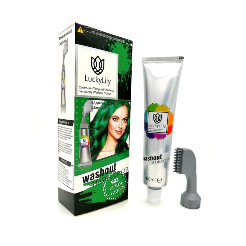 GENERICO - Tinte De Fantasía Tintura Temporal Fantasía Cabello tinte verde 902
