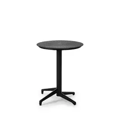 ROCA NEGRA - Mesa Moon Ø60cm plegable de polipropileno reforzado con fibra de vidrio Color Negro