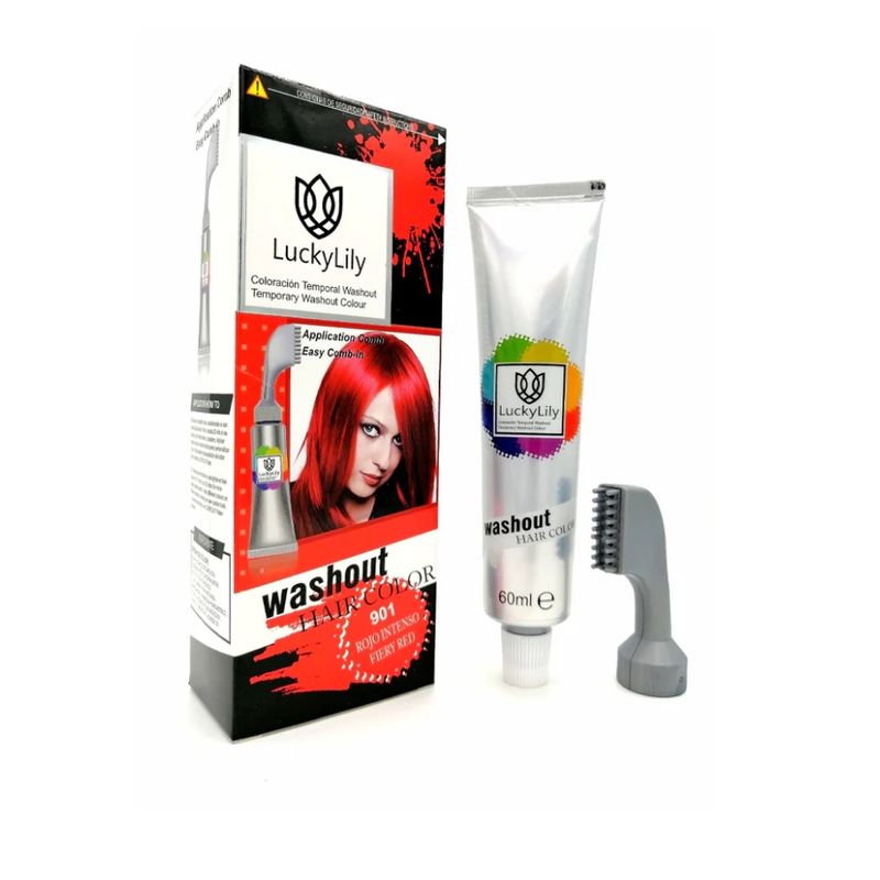 GENERICO - Tinte De Fantasía Tintura Temporal Fantasía Cabello tinte Rojo 901