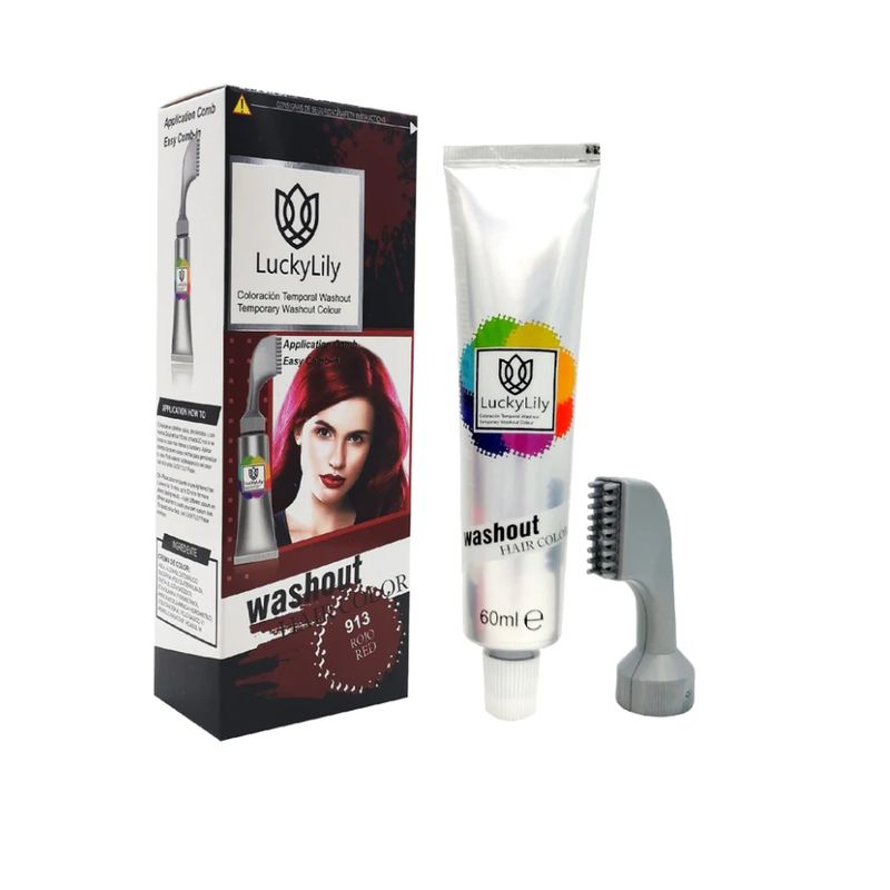 GENERICO - Tinte De Fantasía Tintura Temporal Fantasía Cabello tinte Rojo 913