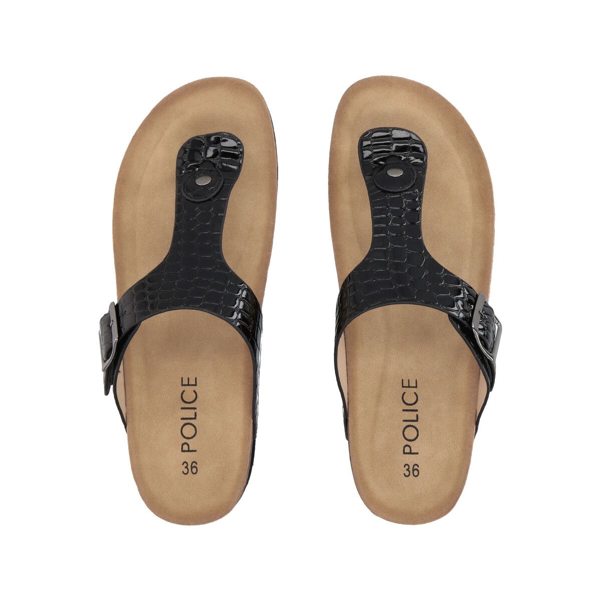 POLICE - Sandalia Mujer Negro Plataforma Blake Police