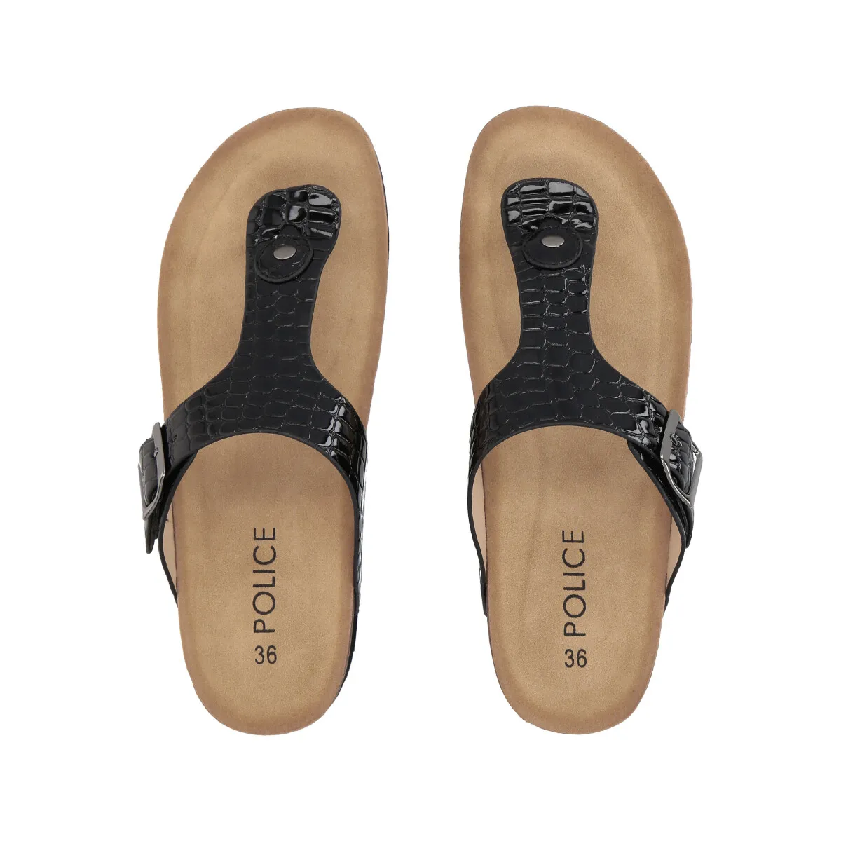 POLICE - Sandalia Mujer Negro Plataforma Blake Police