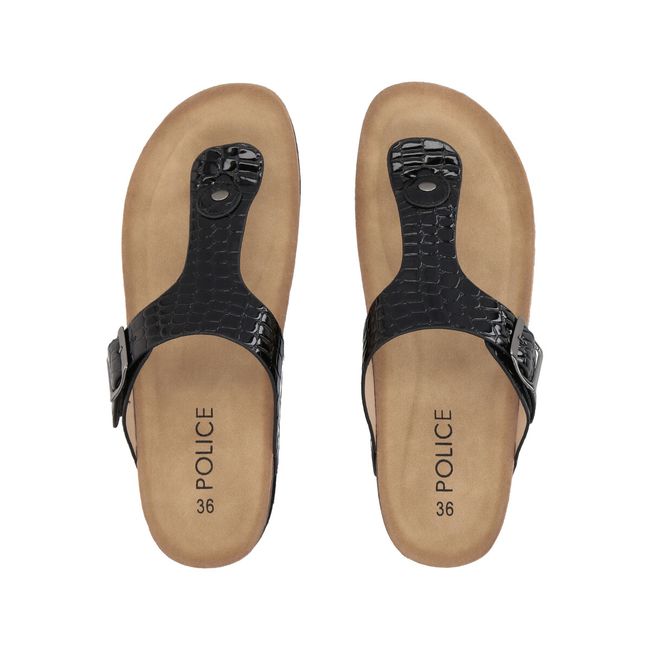 POLICE - Sandalia Mujer Negro Plataforma Blake Police