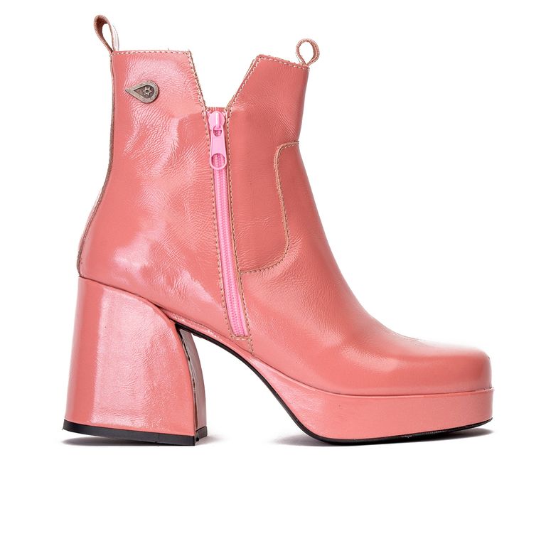 Botín Cuero Aspasia Rosada