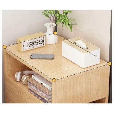 Imagen 2 del producto Velador Angosto Con Cajones Bicolor 30x30x66cm