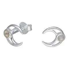 GENERICO - Aro piedra media luna de plata 925