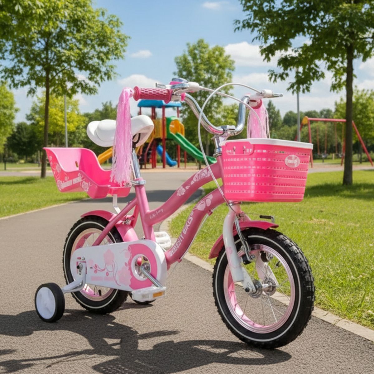 BEBESIT - Bicicleta Infantil Queen Aro 12 Rosada Bebesit