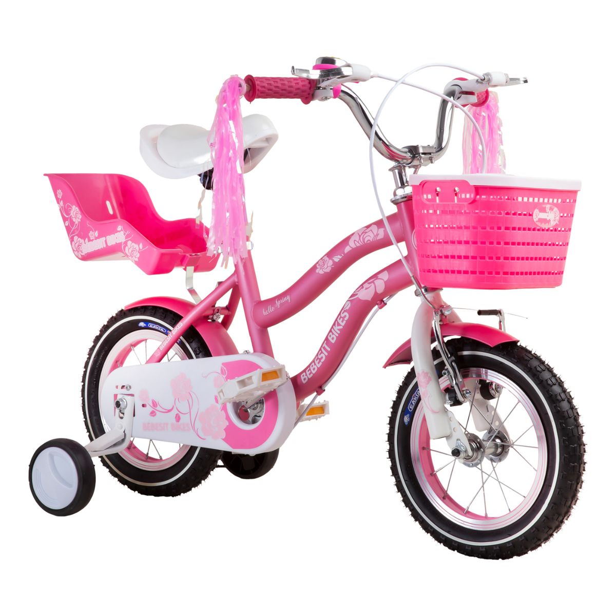 BEBESIT - Bicicleta Infantil Queen Aro 12 Rosada Bebesit