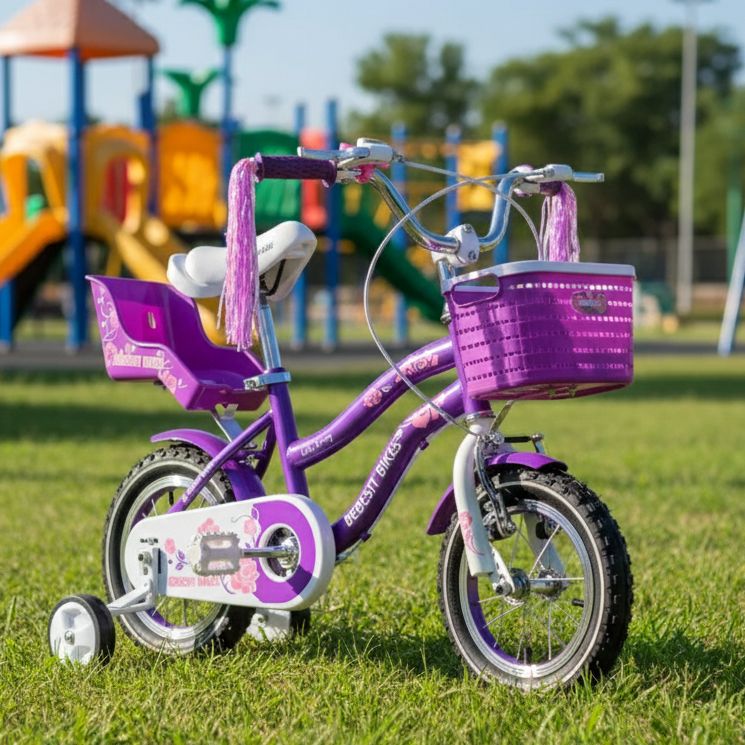 Bicicleta Infantil Queen Aro 12 Morada Morado S