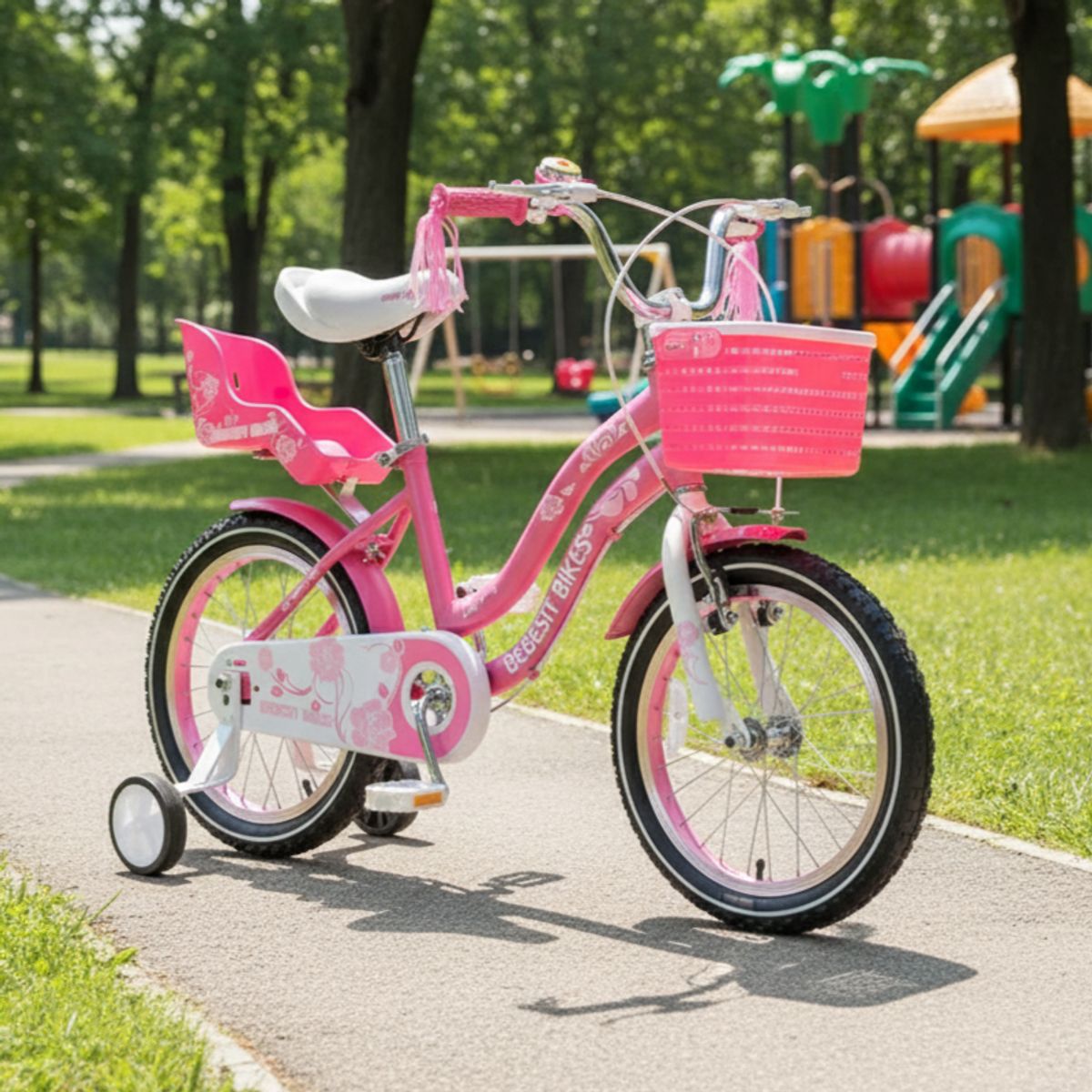 BEBESIT - Bicicleta Infantil Queen Aro 16 Rosada Bebesit