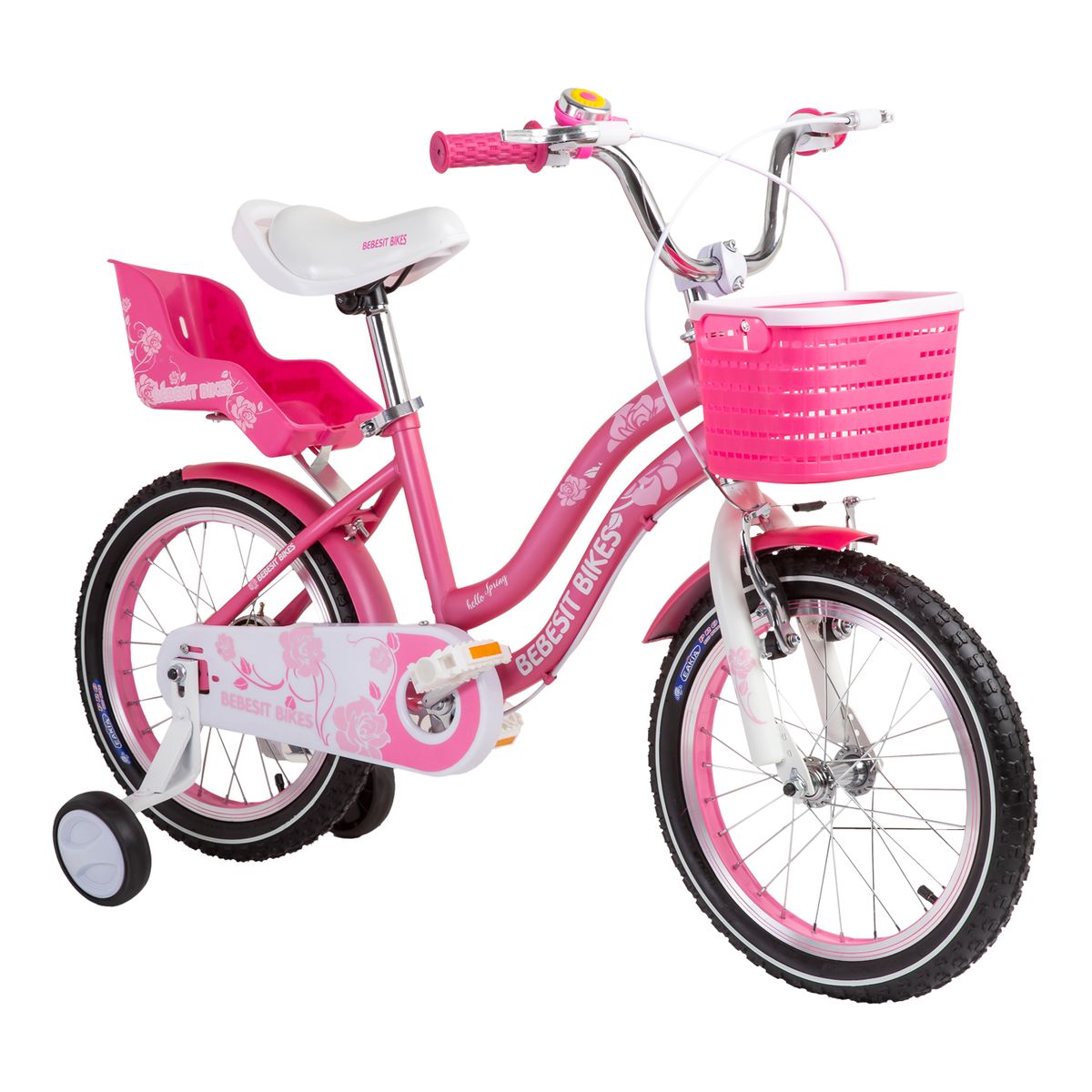 BEBESIT - Bicicleta Infantil Queen Aro 16 Rosada Bebesit