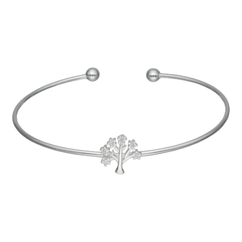 GENERICO - Esclava ajustable árbol de la vida circones de plata 925