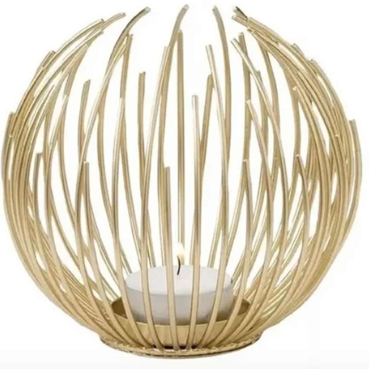 GENERICO - Candelabros Centro Mesa Adorno Decorativo Velas Farol Dorado