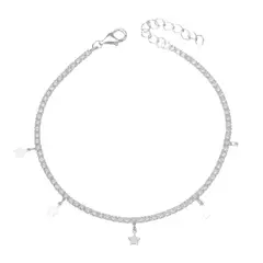 GENERICO - Pulsera estrellas circones tenis de plata 925