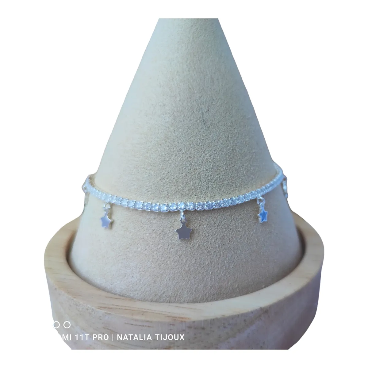 GENERICO - Pulsera estrellas circones tenis de plata 925