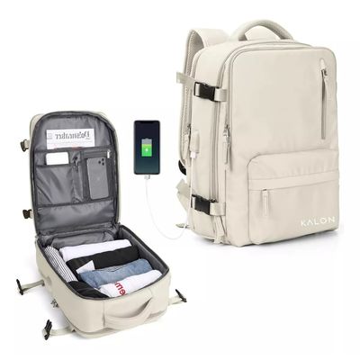 Imagen 2 del producto Mochila De Senderismo Impermeable De Viaje Grande Blanco