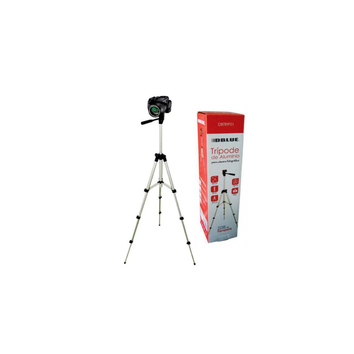DBLUE - Trípode Aluminio Plegable Cámaras 102cms - SC
