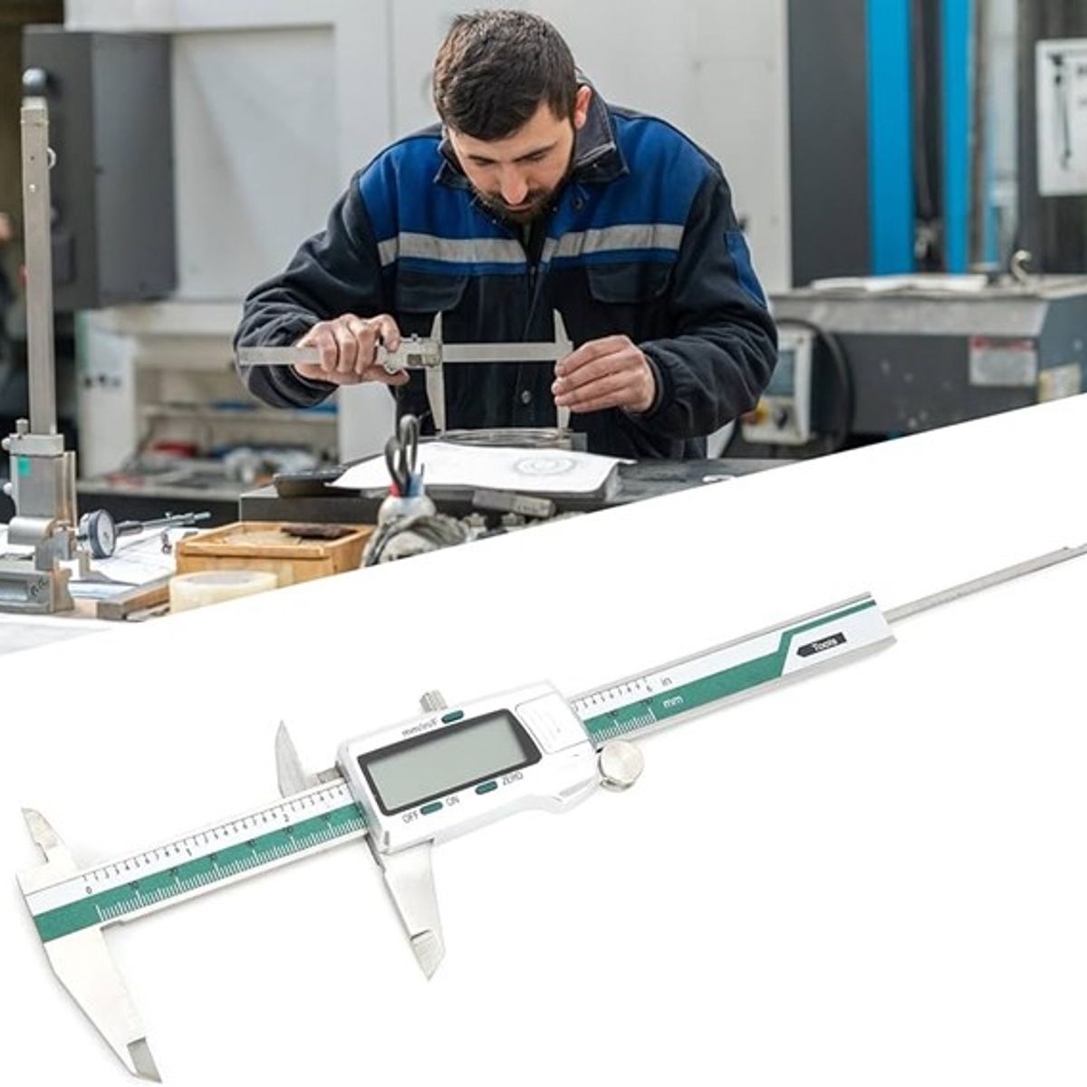 GENERICO - Pie De Metro Vernier Profesional De Acero Inox Pantalla Lcd