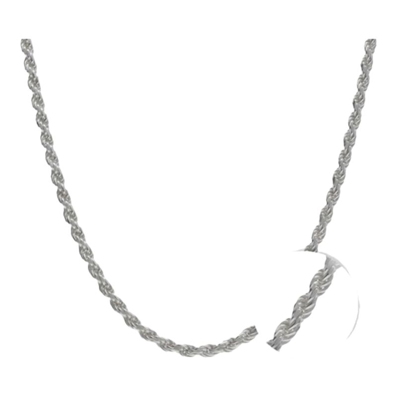 GENERICO - Cadena turbillon 60 cm de plata 925