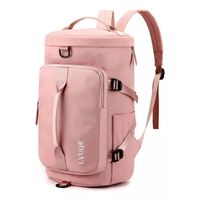 Bolso De Viaje Impermeable Mochila Multiusos Hombro Gimnasio Rosa
