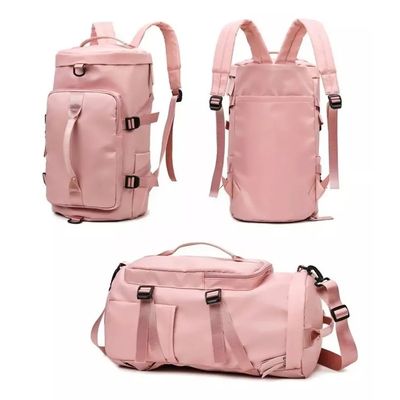 Imagen 2 del producto Bolso De Viaje Impermeable Mochila Multiusos Hombro Gimnasio Rosa