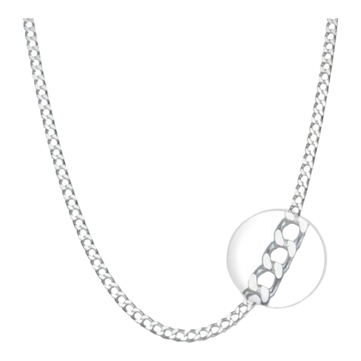 GENERICO - Cadena grumet 55 cm de plata 925