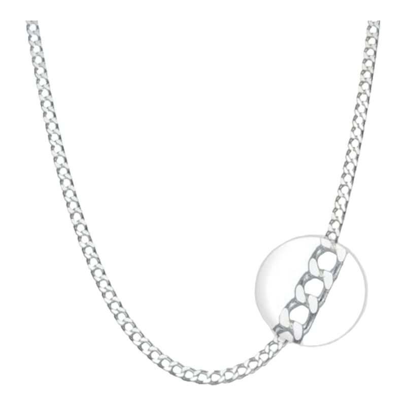 GENERICO - Cadena grumet 50 cm de plata 925