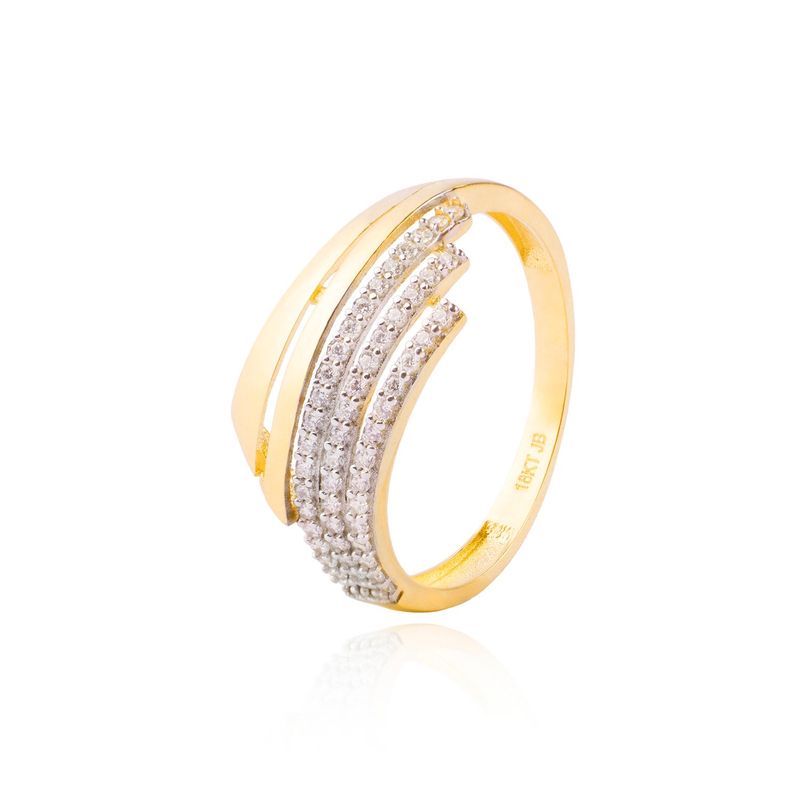 JB JOYAS BARON - Anillos de Oro 18kt Modelo 5 líneas Circón