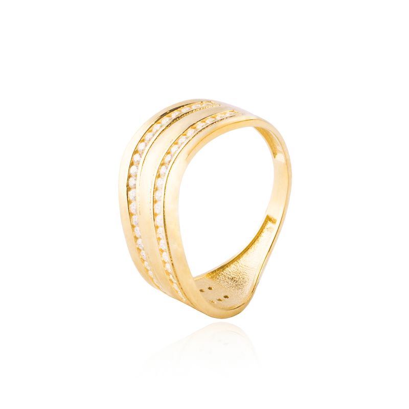 JB JOYAS BARON - Anillos de Oro 18kt Modelo Ovalado con Circón