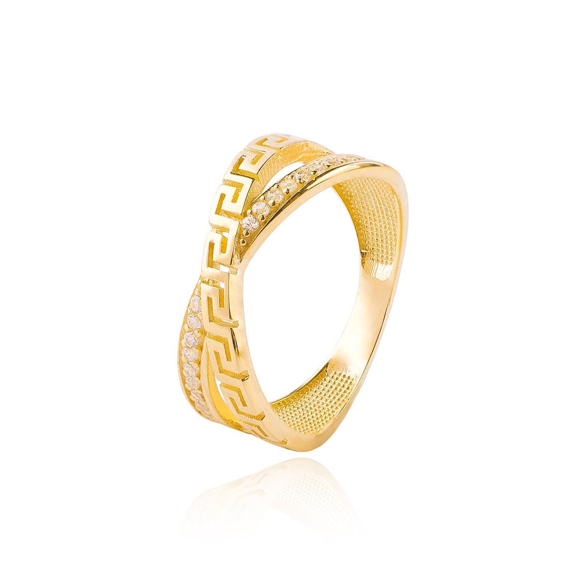JB JOYAS BARON - Anillos de Oro 18kt Modelo Circón Cruzado