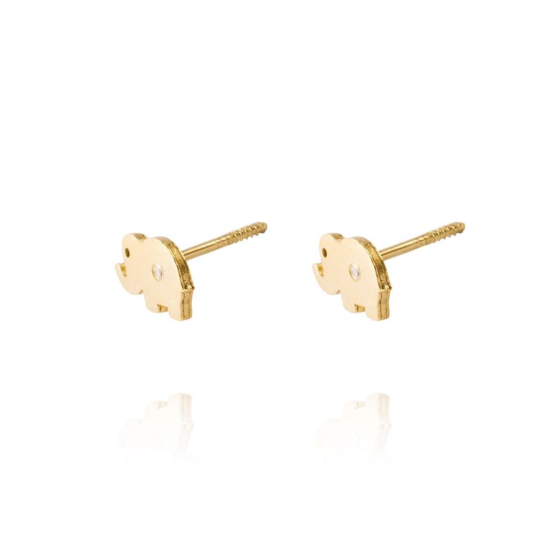 JB JOYAS BARON - Aros de Oro 18kt Modelo Elefante chico
