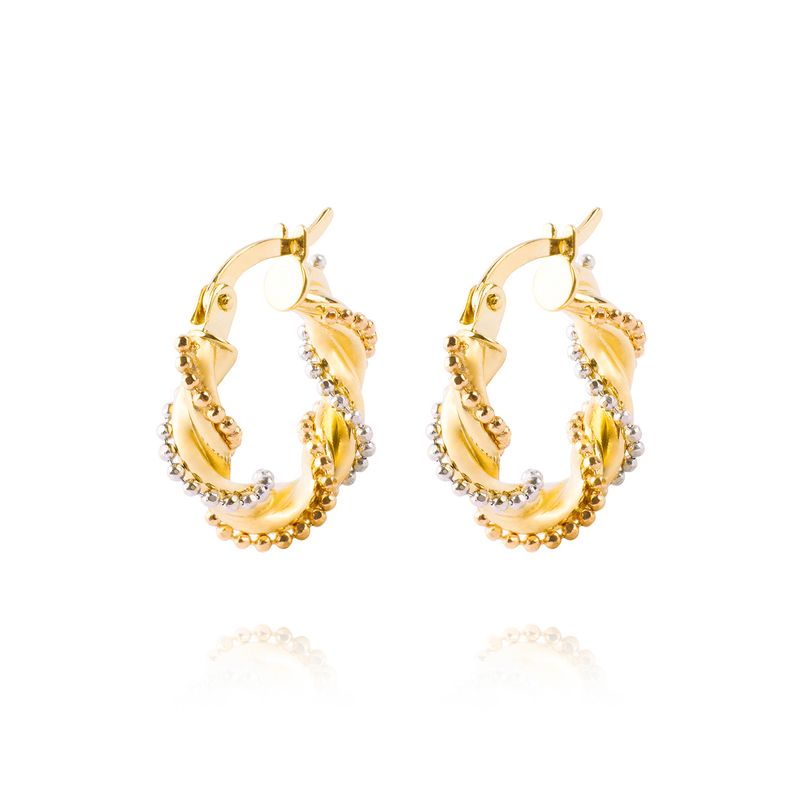 JB JOYAS BARON - Aros de Oro 18kt Modelo Argolla Espiral