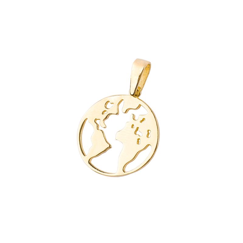 JB JOYAS BARON - Colgantes de Oro 18kt Modelo Círculo Mapa