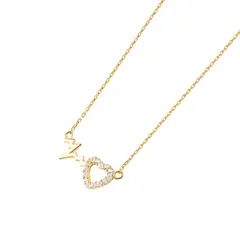 JB JOYAS BARON - Collar de Oro Amarillo 18kt Modelo Corazón+Electro