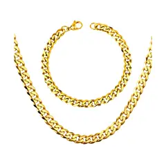 GENERICO - Cadena Grumet 60CM Pulsera Hombre 22CM Acero Quirúrgico 6MM