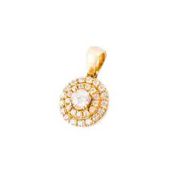 JB JOYAS BARON - Colgante Oro 18kt con Diamantes de 1x18 Pts Totales 21 Pts
