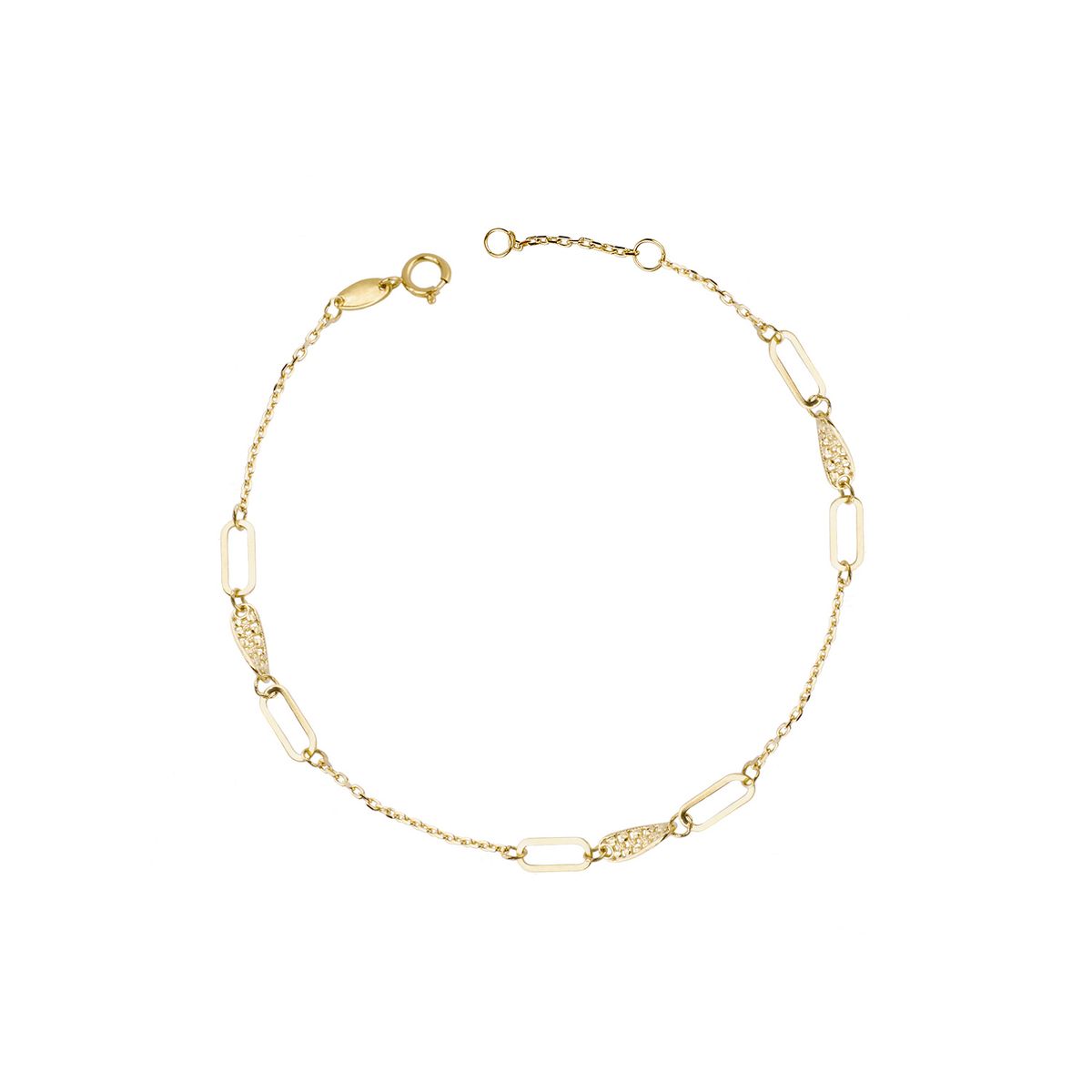 JB JOYAS BARON - Pulseras de Oro 18kt Modelo Hojas Ovalada