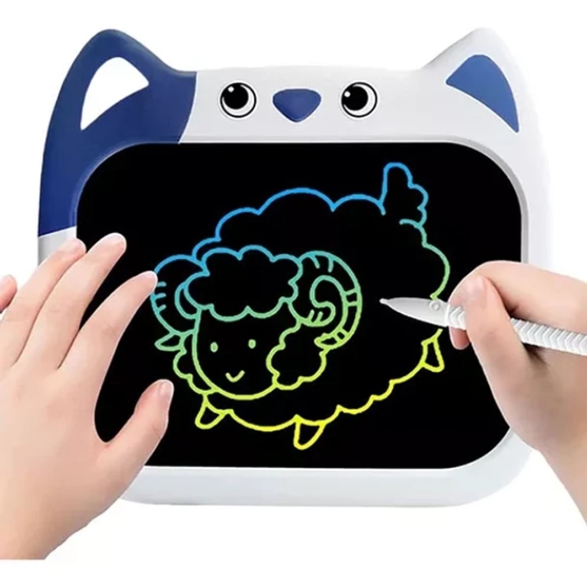 GENERICO - Pizarra Magica gato Lcd Digital Infantil Dibujo CELESTE