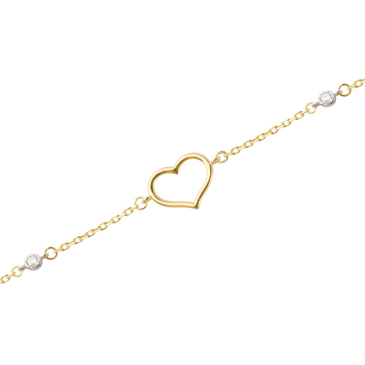 JB JOYAS BARON - Pulseras de Oro 18kt Modelo&Circón,Corazón