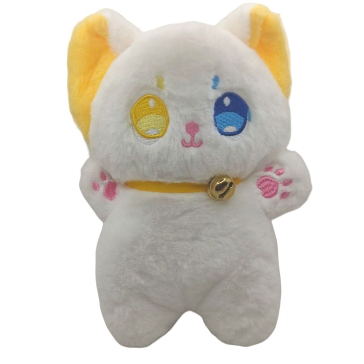 GENERICO - Peluche Gato color blanco con ojos bicolor