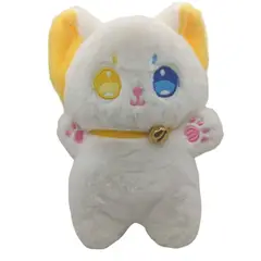 GENERICO - Peluche Gato color blanco con ojos bicolor