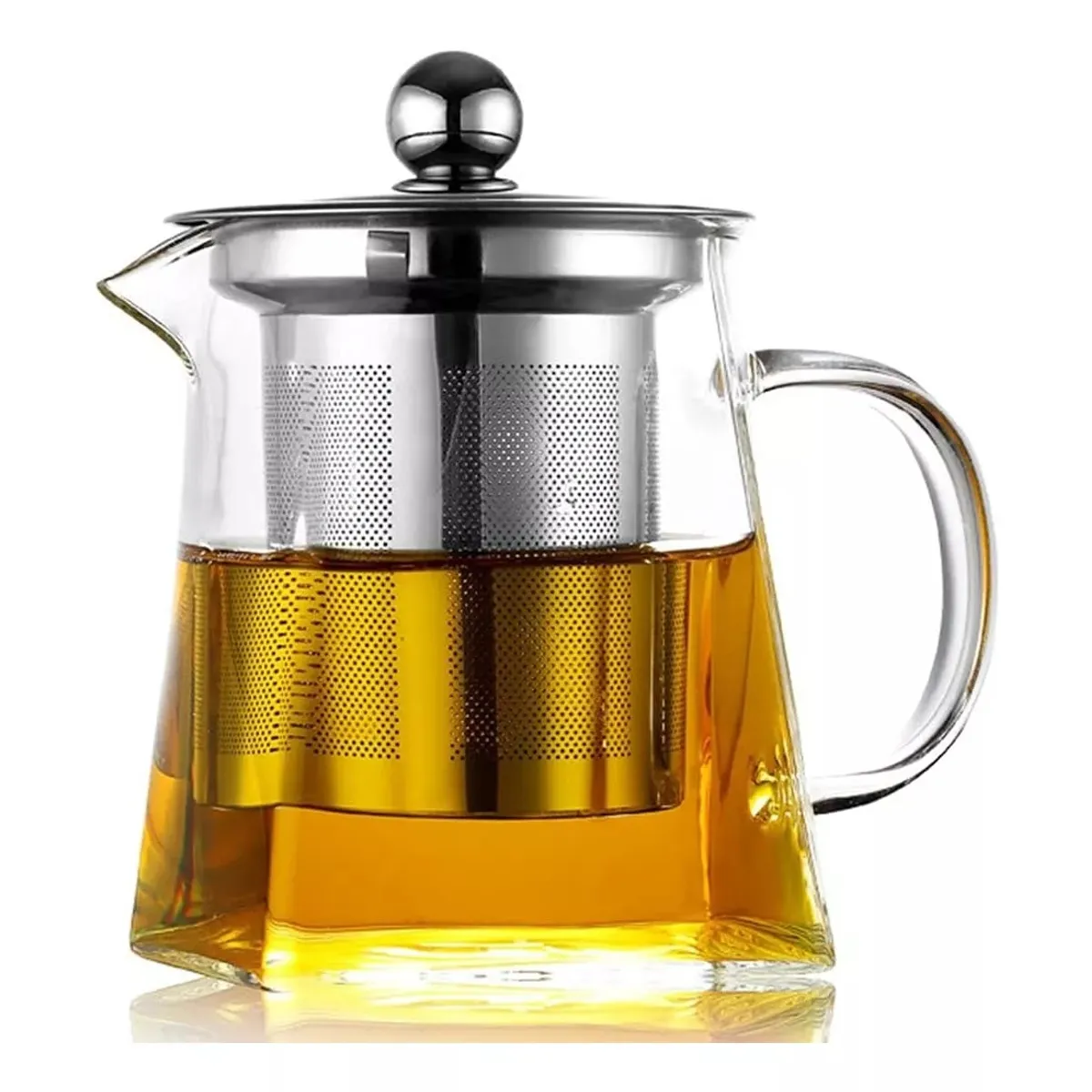 KUANGYE - Tetera De Vidrio Con Infusor De Acero Inoxidable 500ml