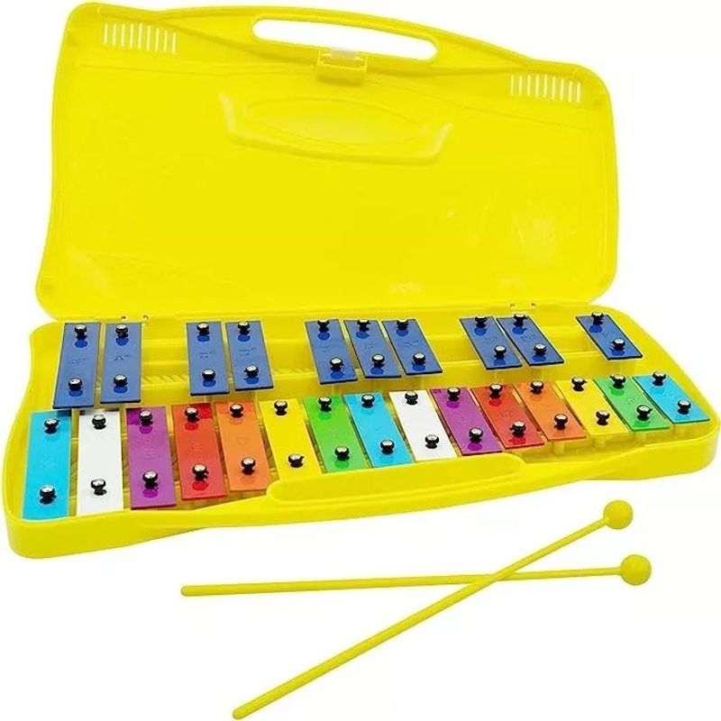 KUANGYE - Metalófono 25 Notas De Colores Amarillo TodoAudio.