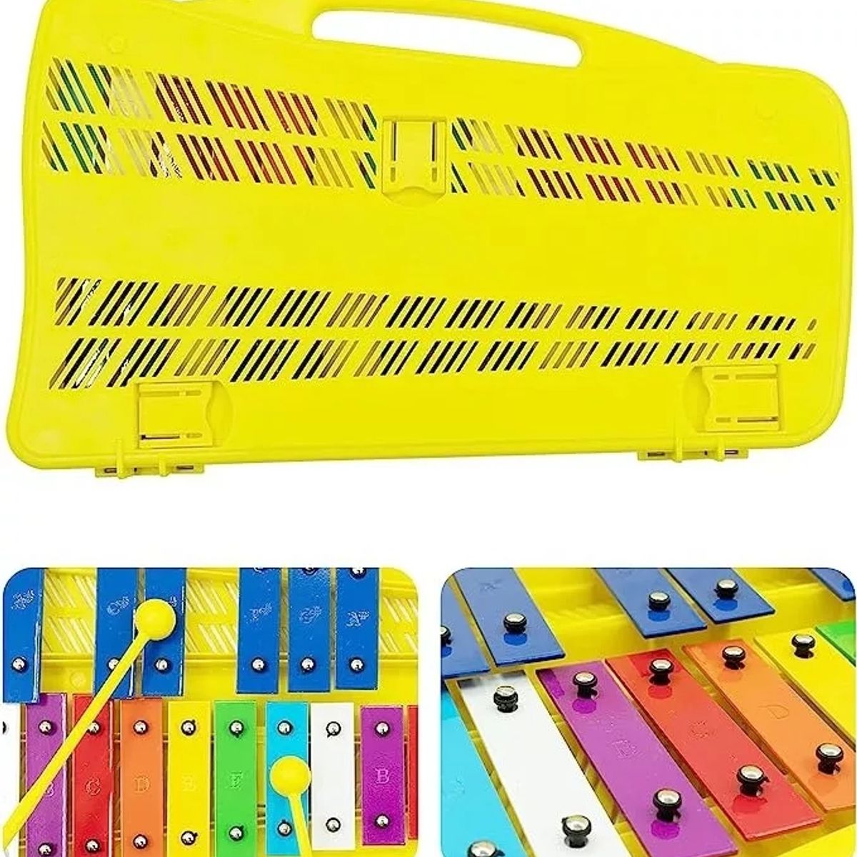KUANGYE - Metalófono 25 Notas De Colores Amarillo TodoAudio.